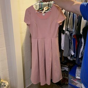 Blush pink midi dress